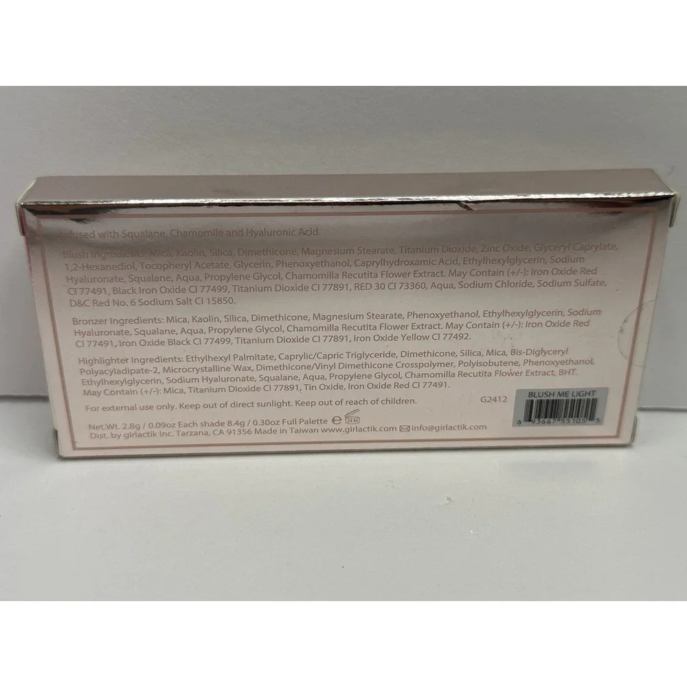 Girlactik Blush Me & Glow Face Palette LIGHT Trio 8.4 g / 0.30 oz NEW